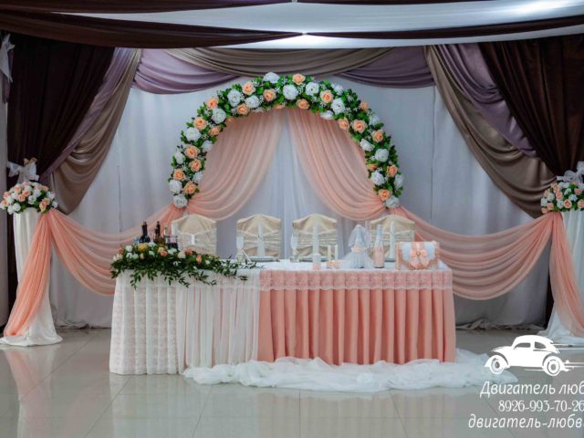 Оформление свадебного зала — Любовь цвета ванили